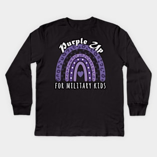 Purple Up For Military Kids Kids Long Sleeve T-Shirt